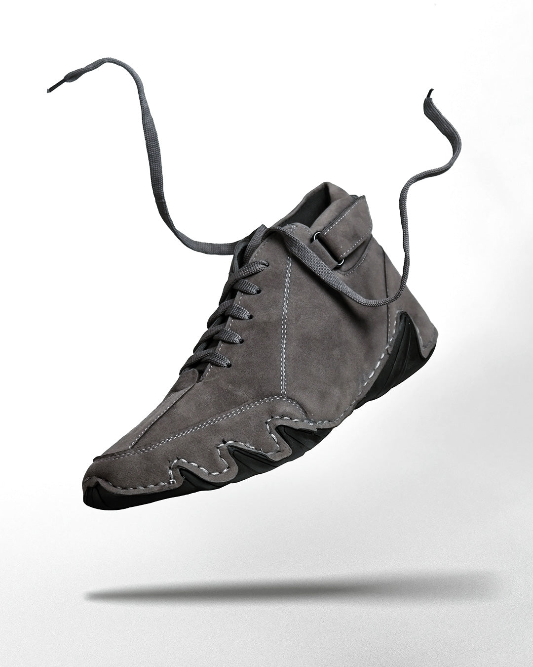 Suede Leather High Top - Sandstone Grey