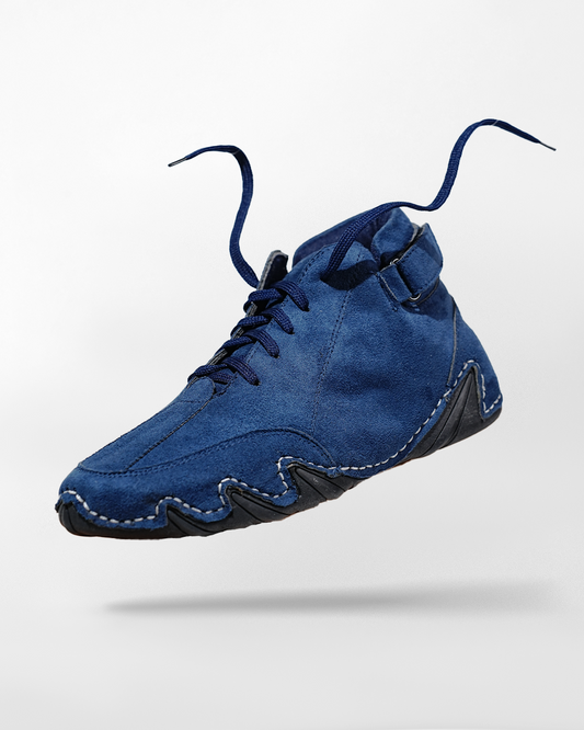 Suede Leather High Top - Zodiac Blue