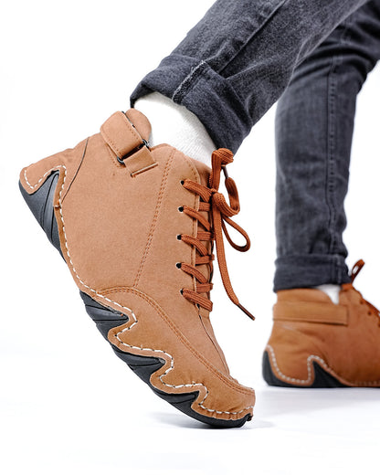 Suede Leather High Top - Tan Brown