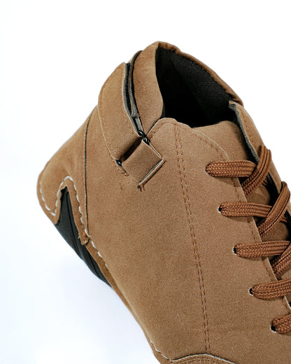 Suede Leather High Top - Tan Brown