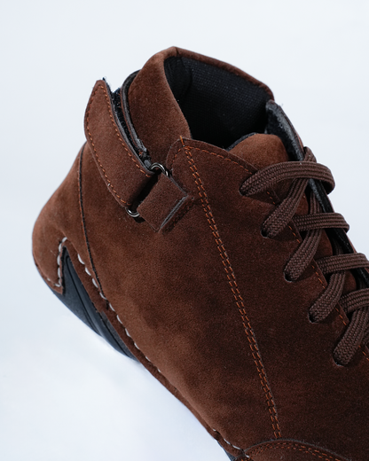 Suede Leather High Top - Coffee Brown