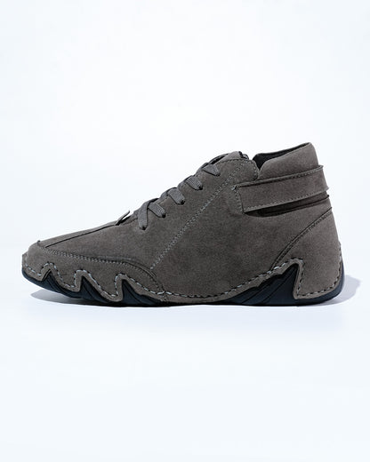 Suede Leather High Top - Sandstone Grey