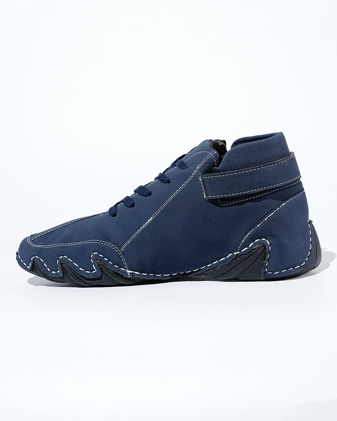 Suede Leather High Top - Matte Blue