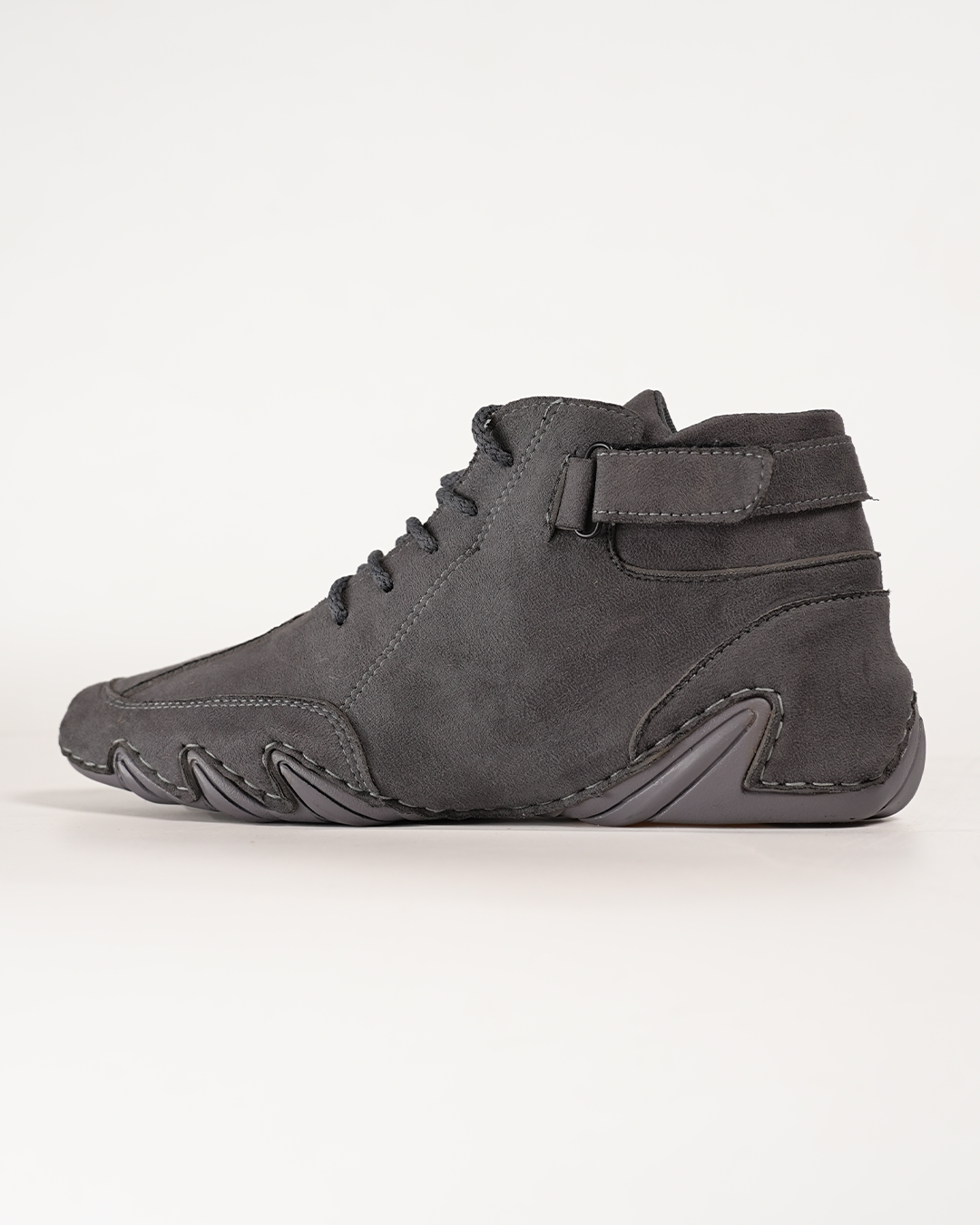 Suede Leather High Top - Grey