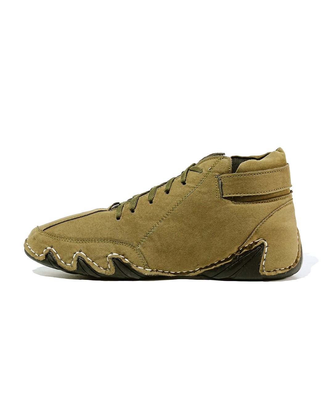 Suede Leather High Top - Olive Green