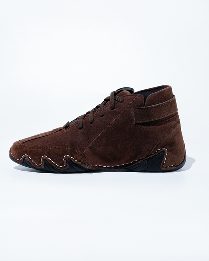 Suede Leather High Top - Coffee Brown